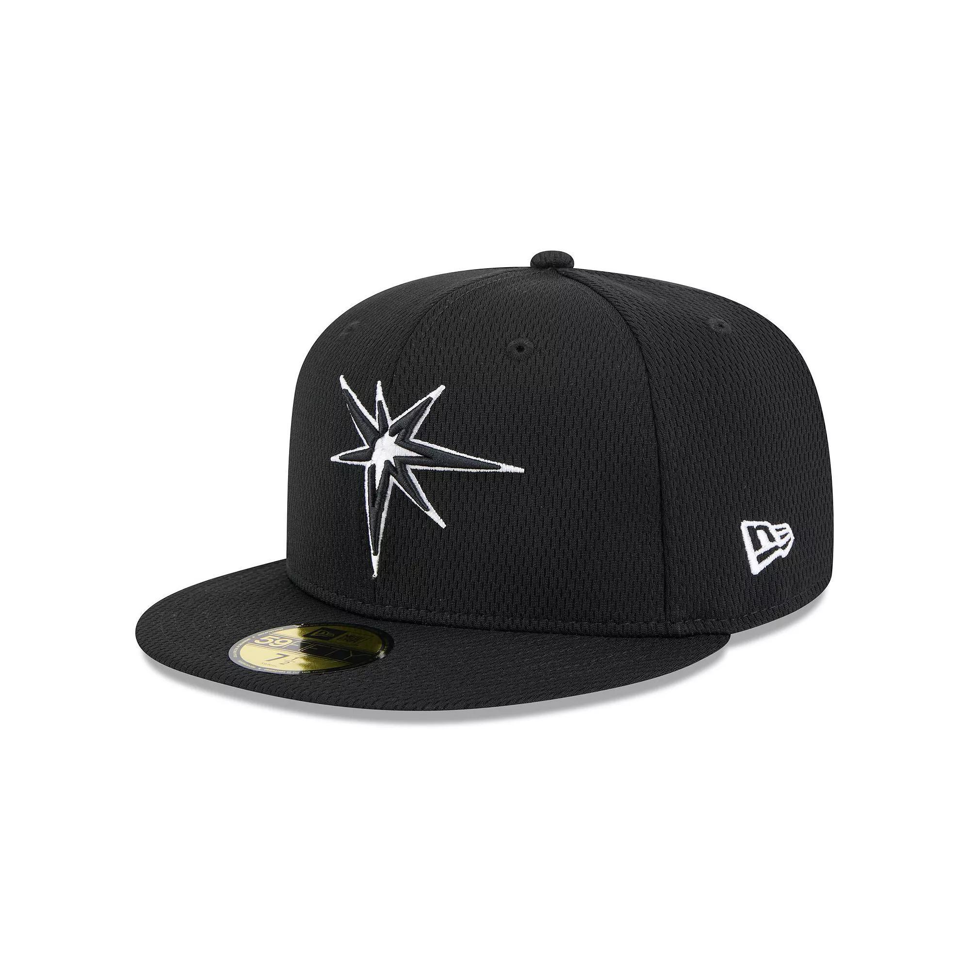 Men's New Era Black Tampa Bay Rays 2025 MLB Clubhouse 59FIFTY Fitted Hat, Size: 6 7/8 Product Image