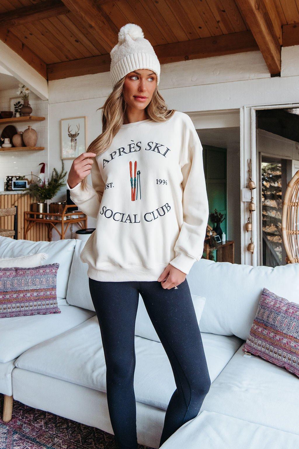 Cream Apres Ski Graphic Sweatshirt - FINAL SALE Product Image