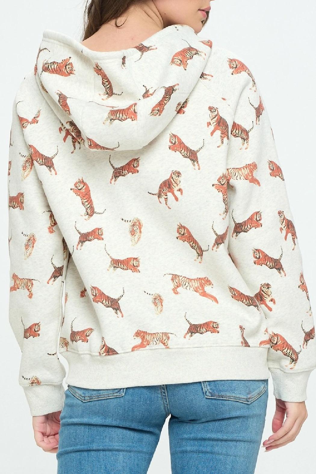 Tiger Zipup Hoodie Product Image