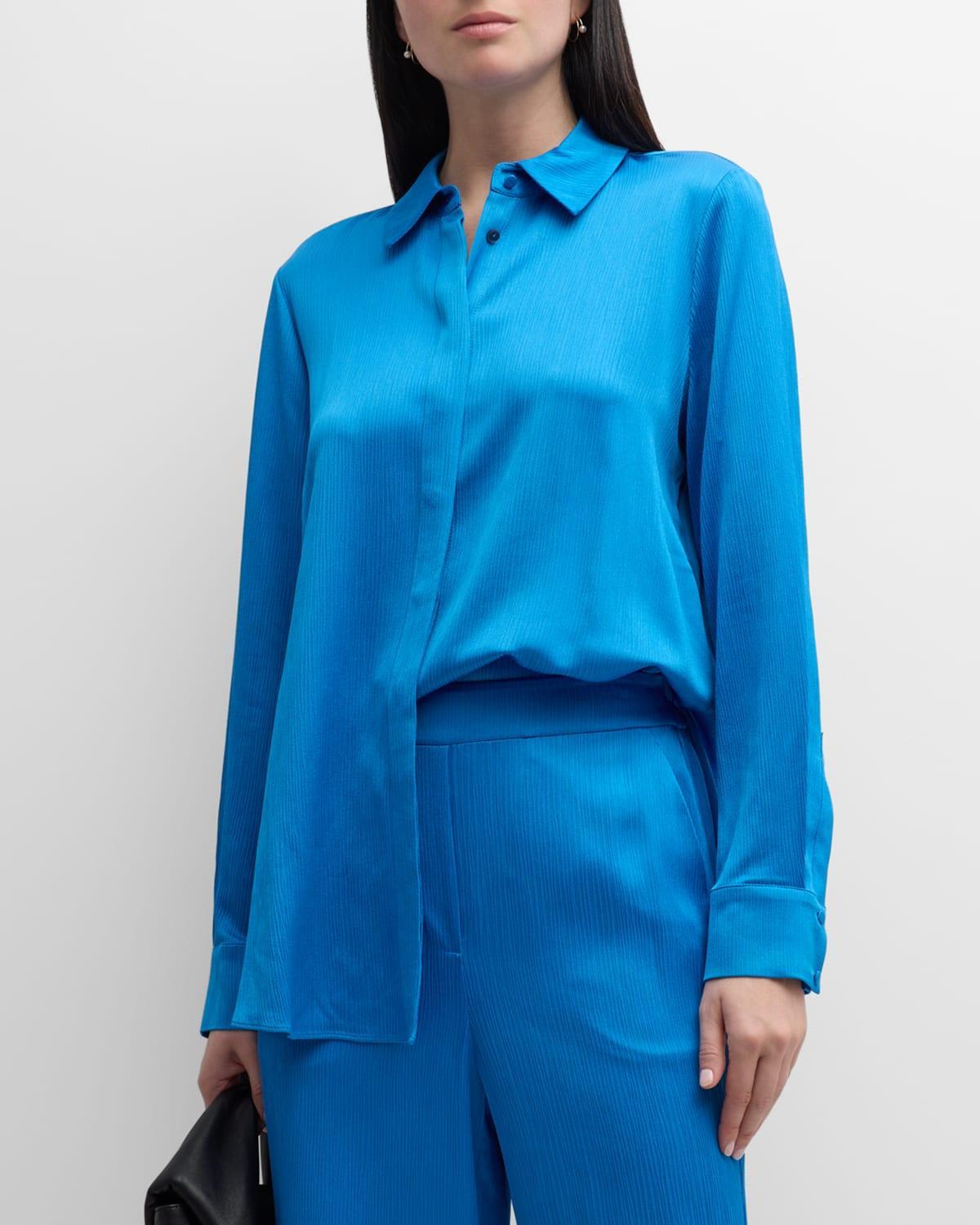 Womens Bella Satin Oversized Shirt Product Image