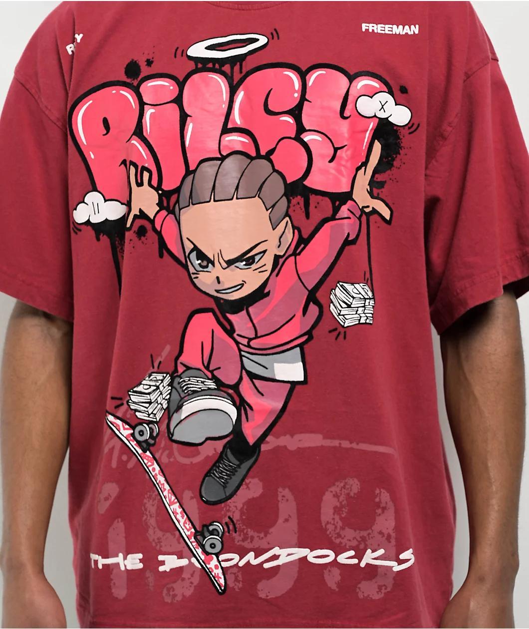 The Boondocks Riley Brick Stone Wash T-Shirt Product Image