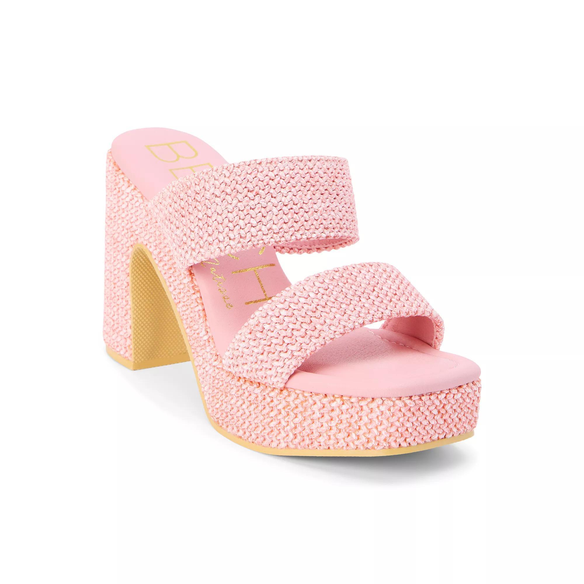 Beach by Matisse Gem Two-Band Women's Platform Sandals, Size: 9, Pink Product Image