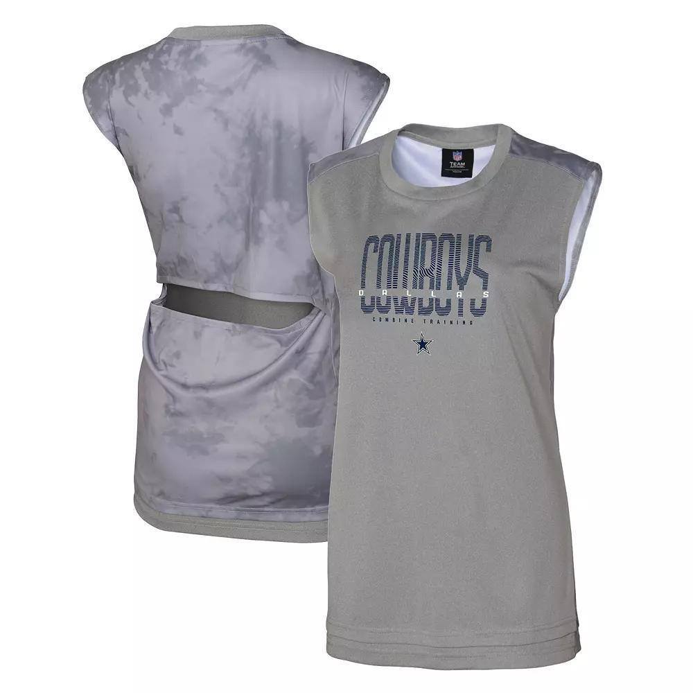 Women's Gray Dallas Cowboys No Sweat Tank Top, Size: XL, Grey Product Image