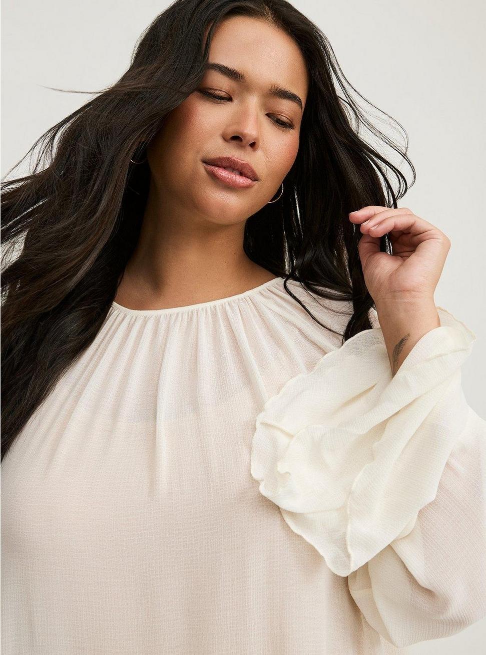 Ruffle Long Sleeve Top Product Image