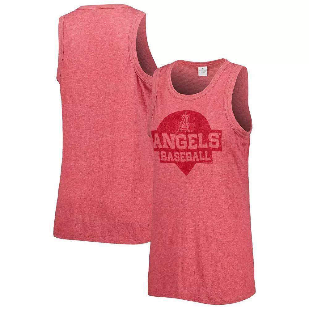 Women's Soft as a Grape Red Los Angeles Angels Tri-Blend Tank Top, Size: 2XL Product Image