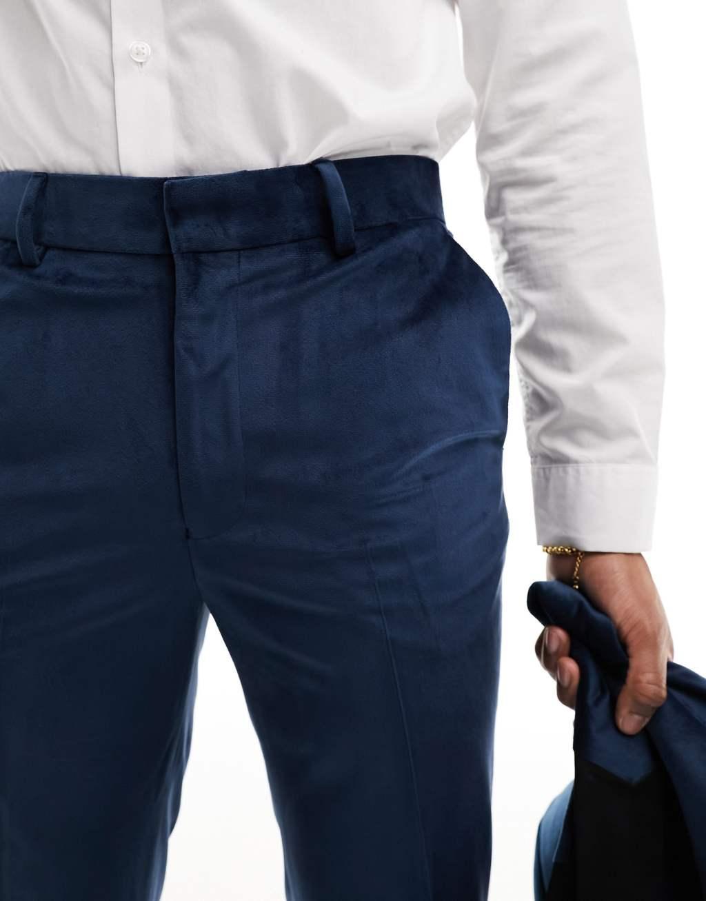 ASOS DESIGN slim tuxedo suit pants Product Image