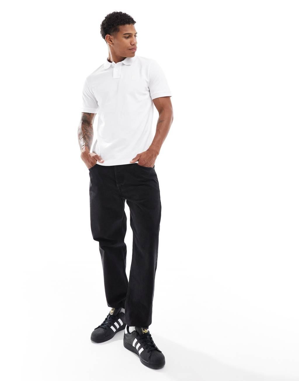 BOSS Passenger polo top in white Product Image