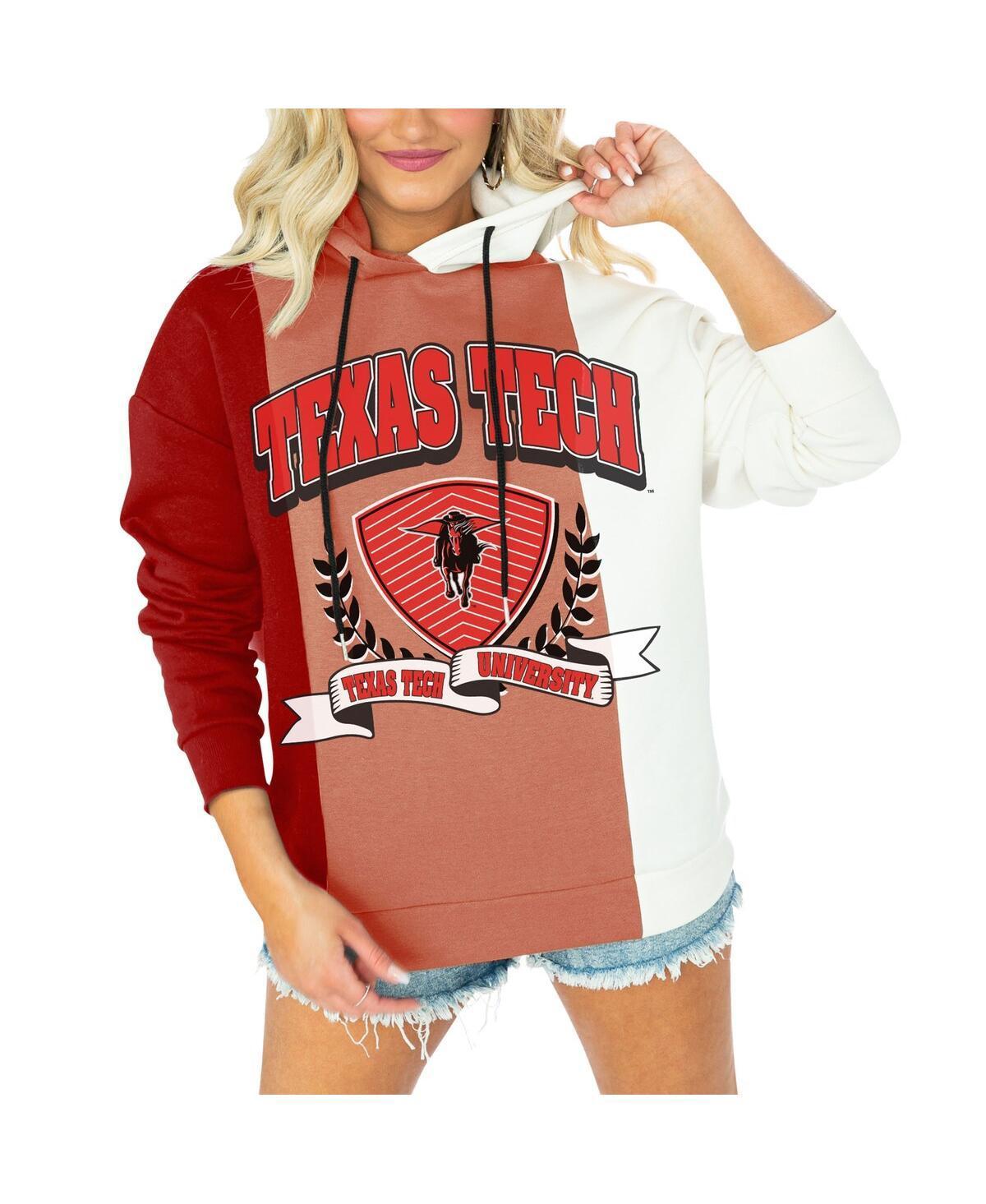 Women's Gameday Couture Red Texas Tech Red Raiders Hall of Fame Colorblock Pullover Hoodie, Size: Small Product Image