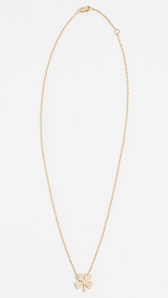 Jennifer Zeuner Jewelry Clover Necklace with Diamond | Shopbop Product Image