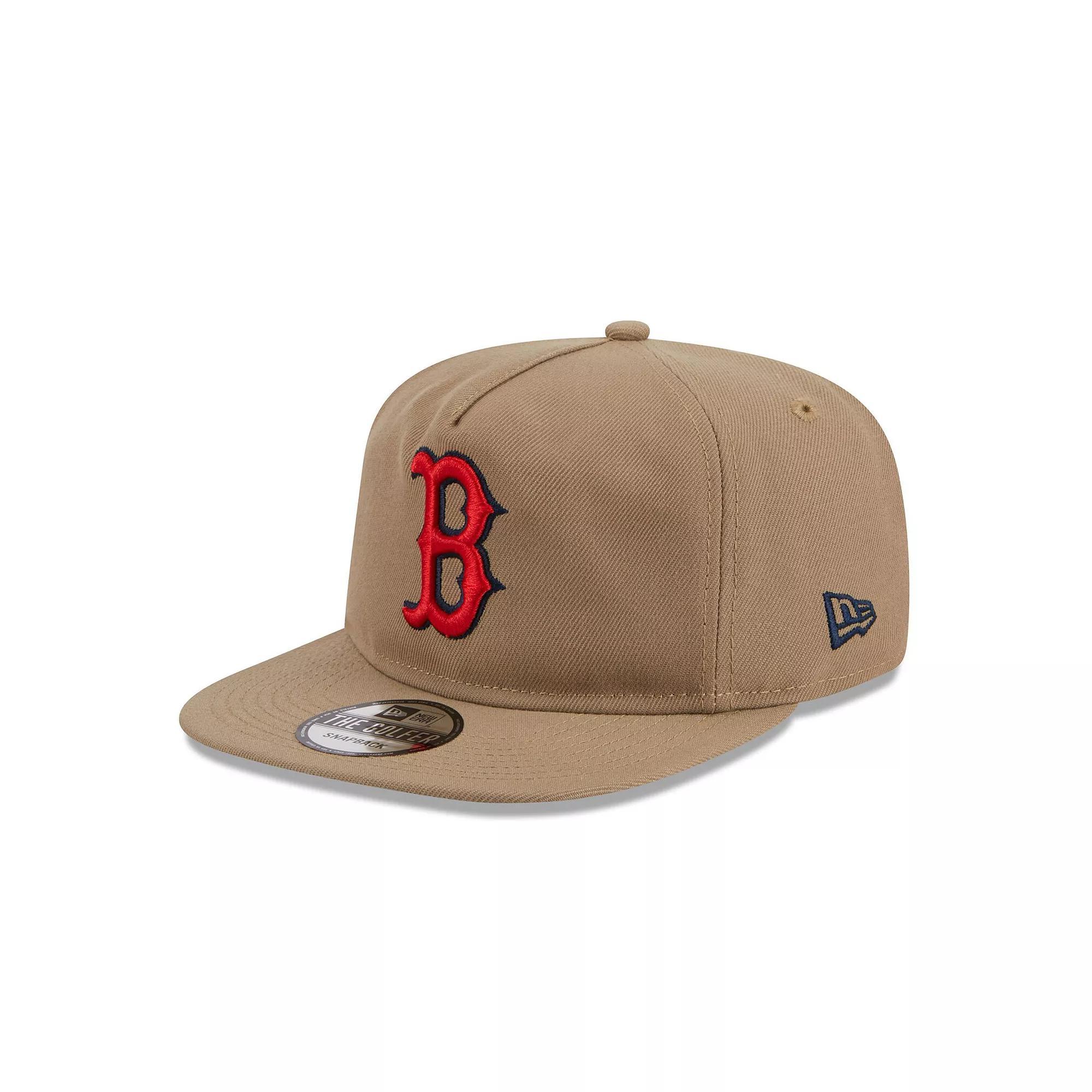 Mens New Era Khaki Boston Red Sox Golfer Adjustable Hat Product Image