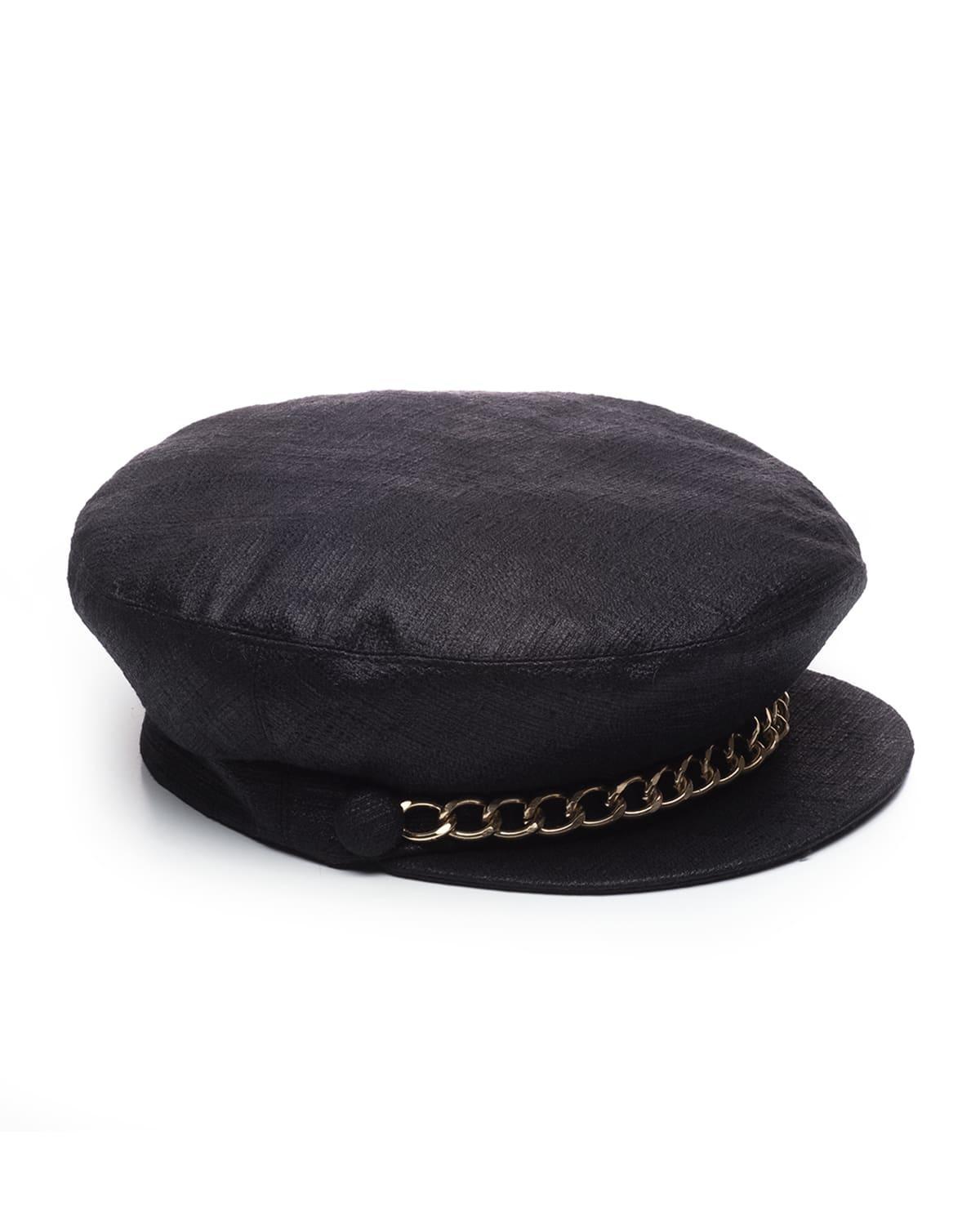 Marina Linen Marine Cap w/ Curb Chain Trim Product Image