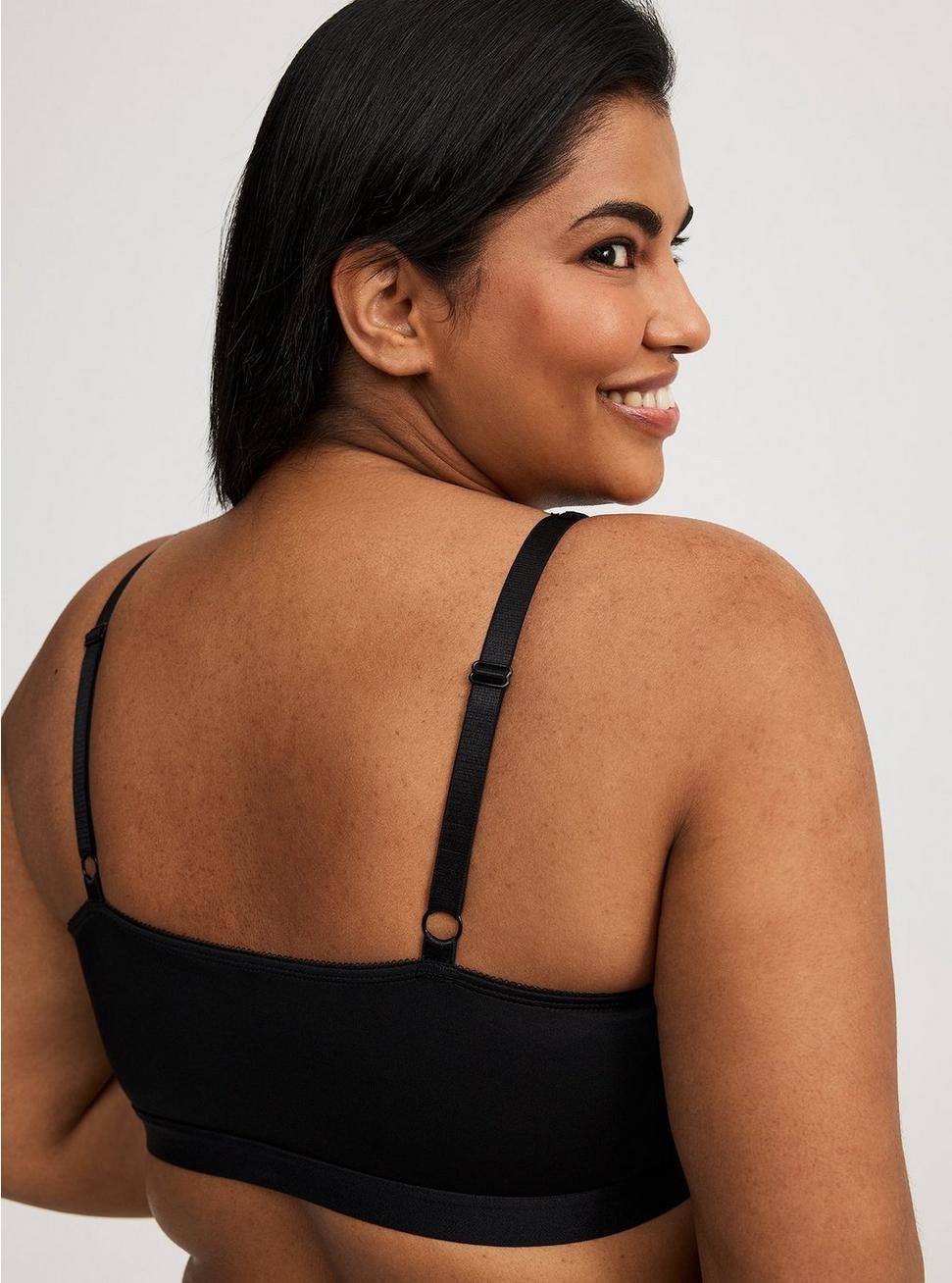 Lightly Lined Microfiber Plunge Bralette Product Image