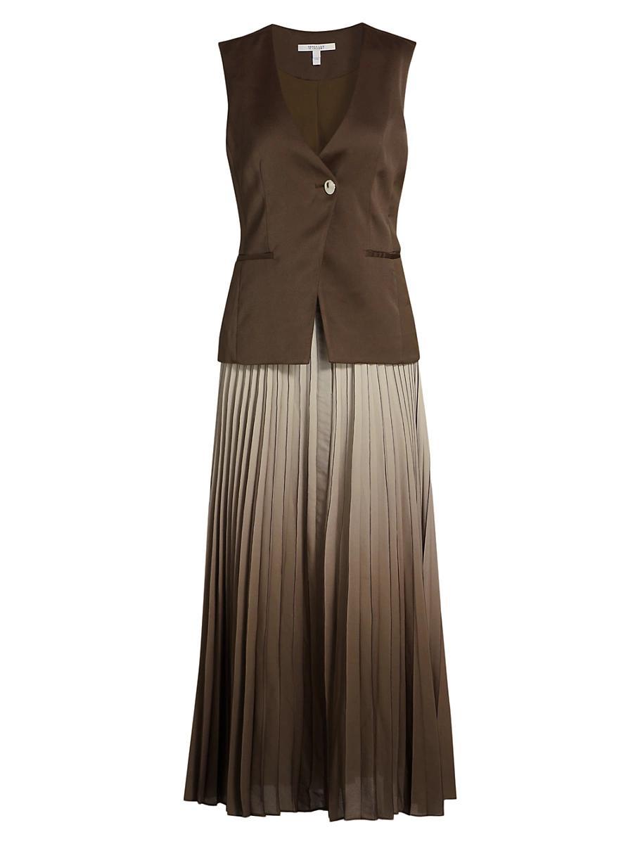 Womens Lauren Mixed Media Cocktail Dress Product Image