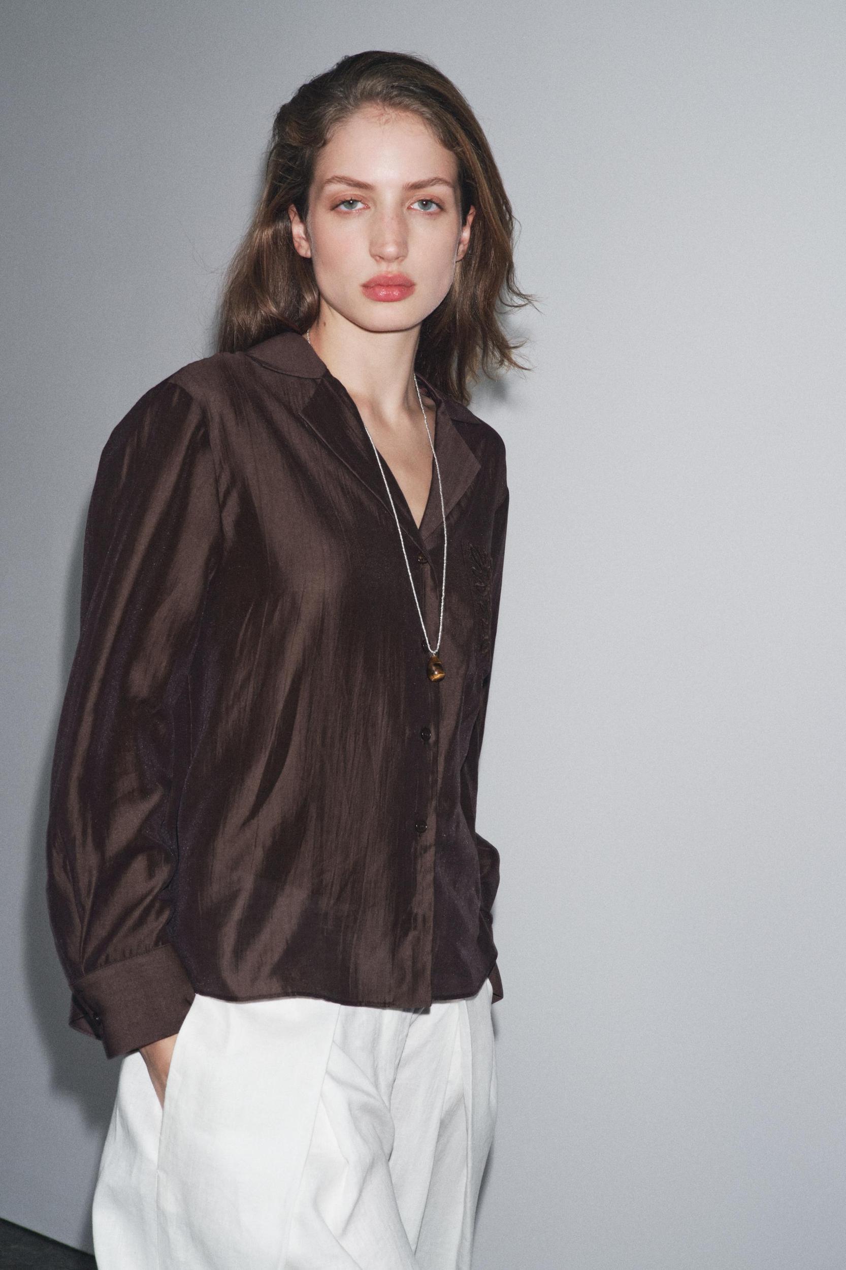 ZW COLLECTION EMBROIDERED POCKET SHIRT Product Image