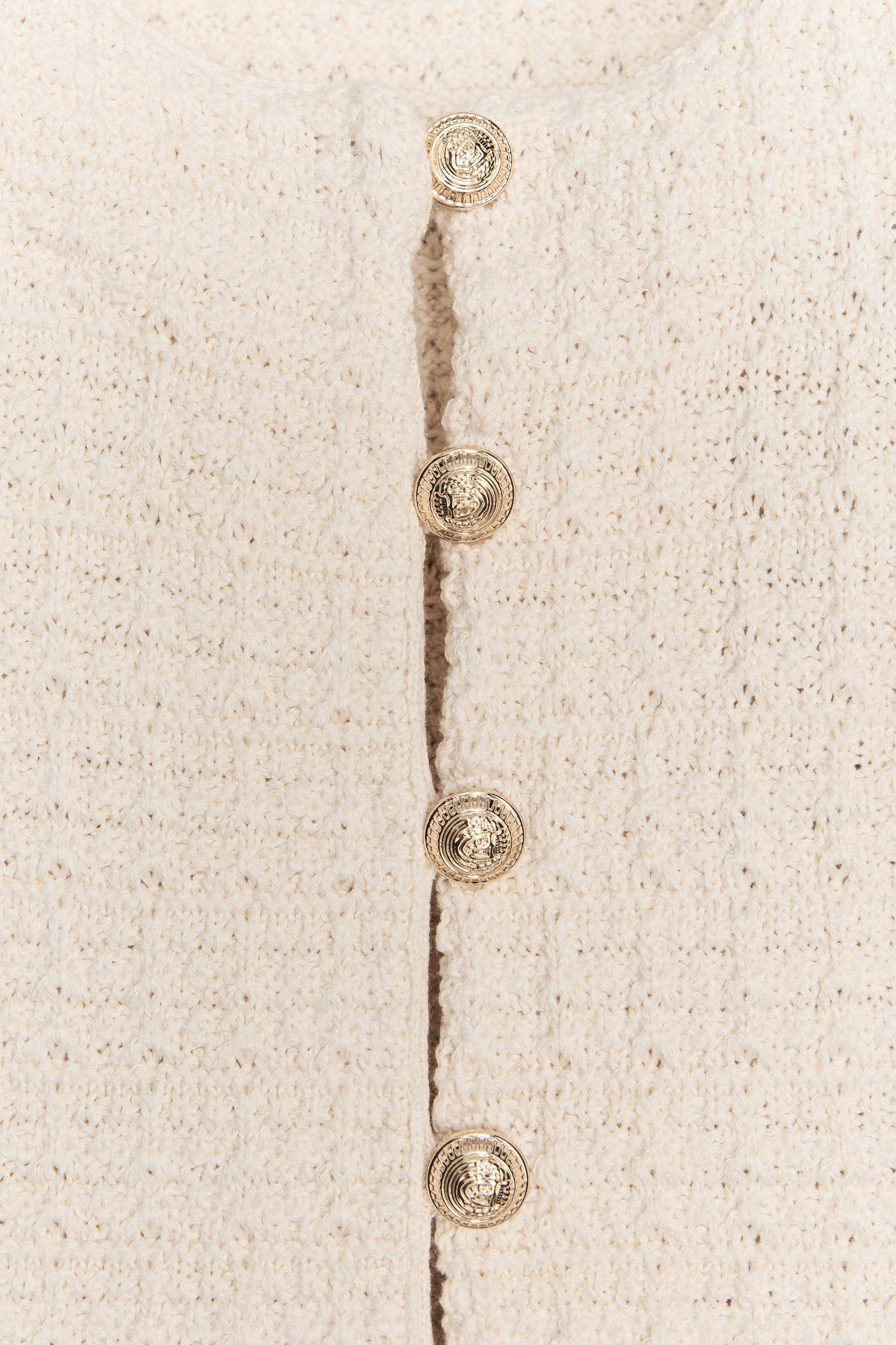 RUFFLED KNIT CARDIGAN Product Image