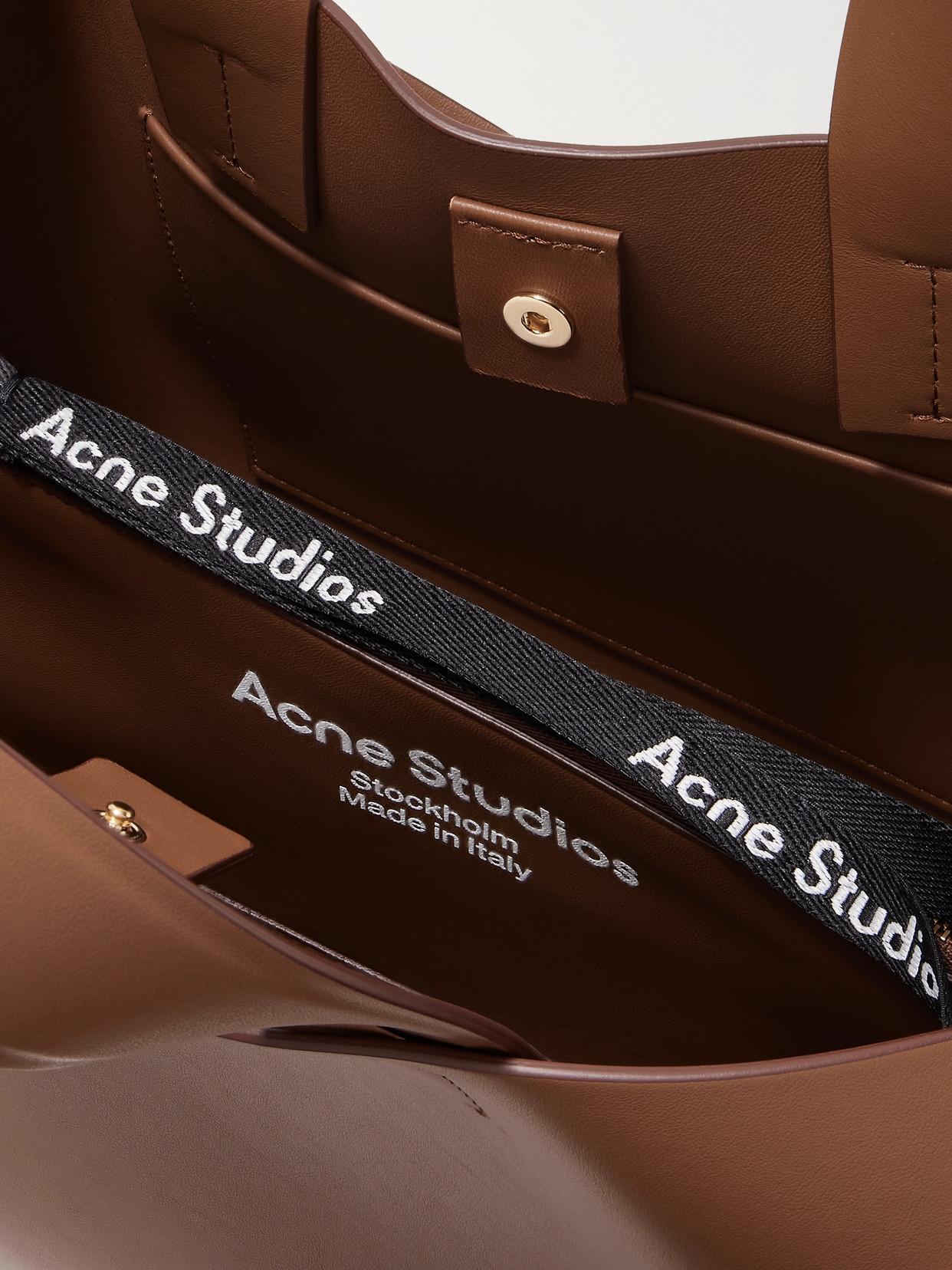 ACNE STUDIOS Musubi Knotted Leather Shoulder Bag In Brown Product Image