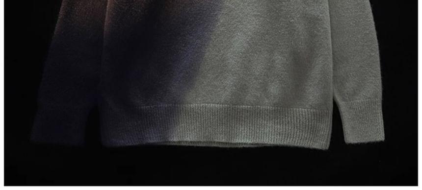 Round Neck Gradient Oversized Sweater Product Image