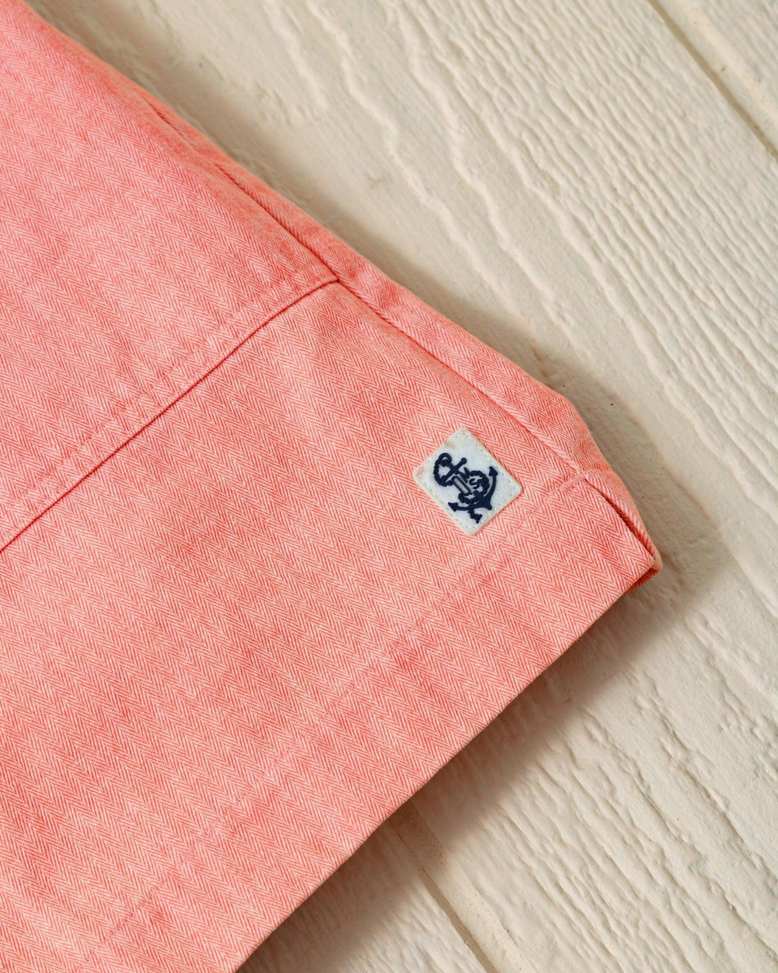 Ventura Short in Faded Red Salt Washed Herringbone Product Image