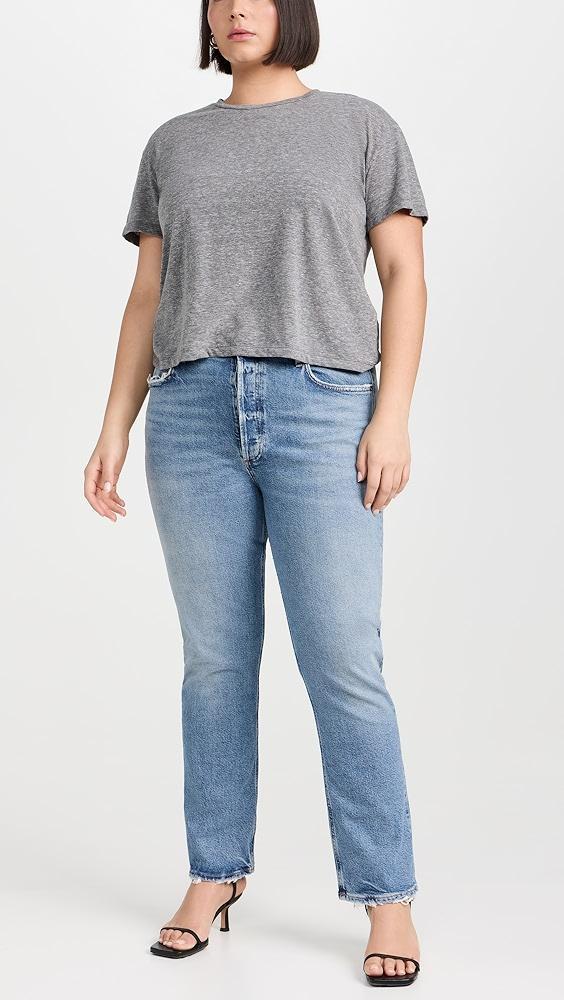 AGOLDE Riley Long High Rise Straight Jeans | Shopbop Product Image