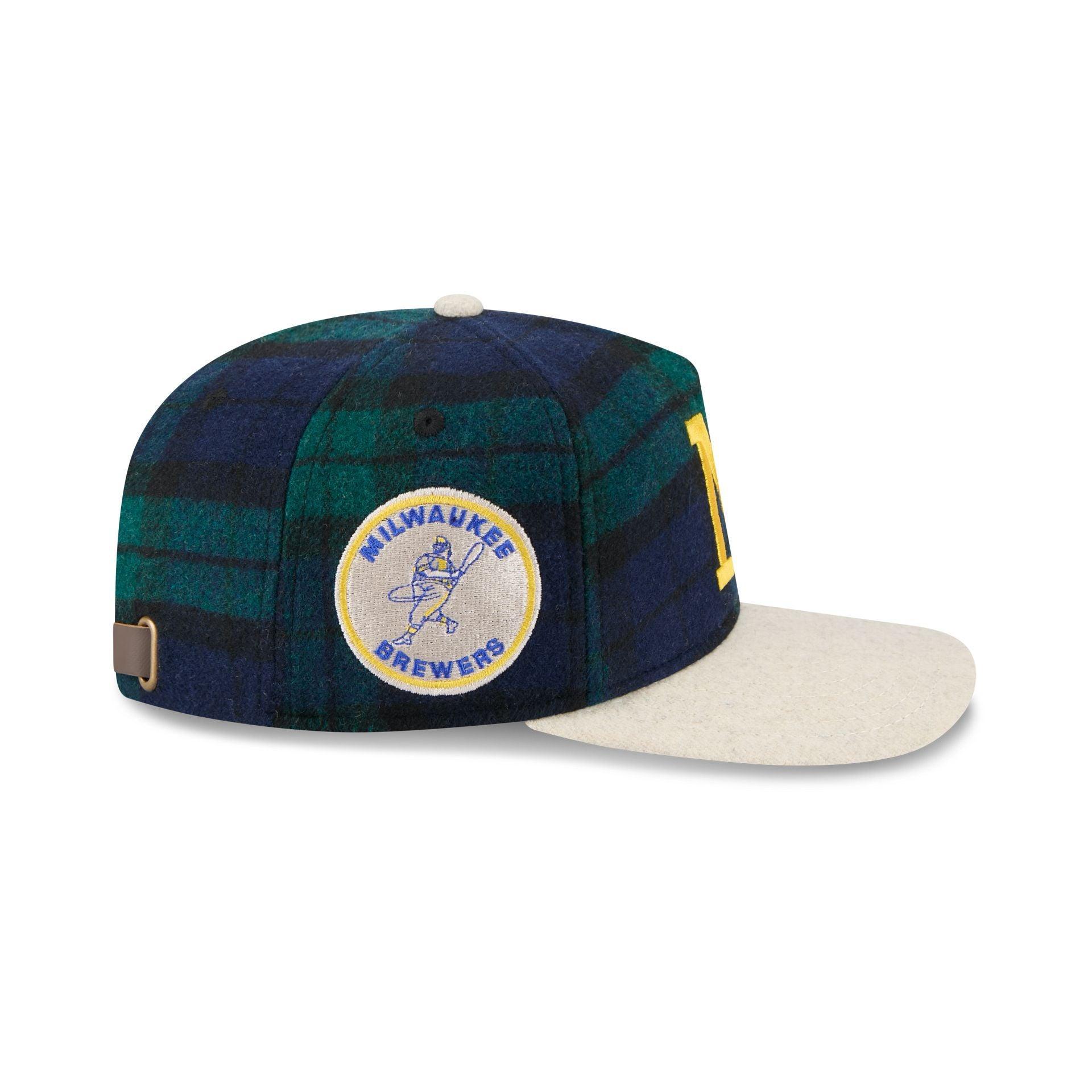 Milwaukee Brewers Plaid Letterman 19TWENTY Adjustable Hat Male Product Image