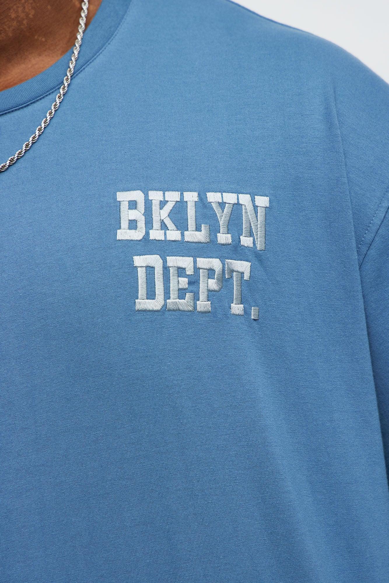 Short Sleeve Blessed Puff Print Tee - Blue Product Image