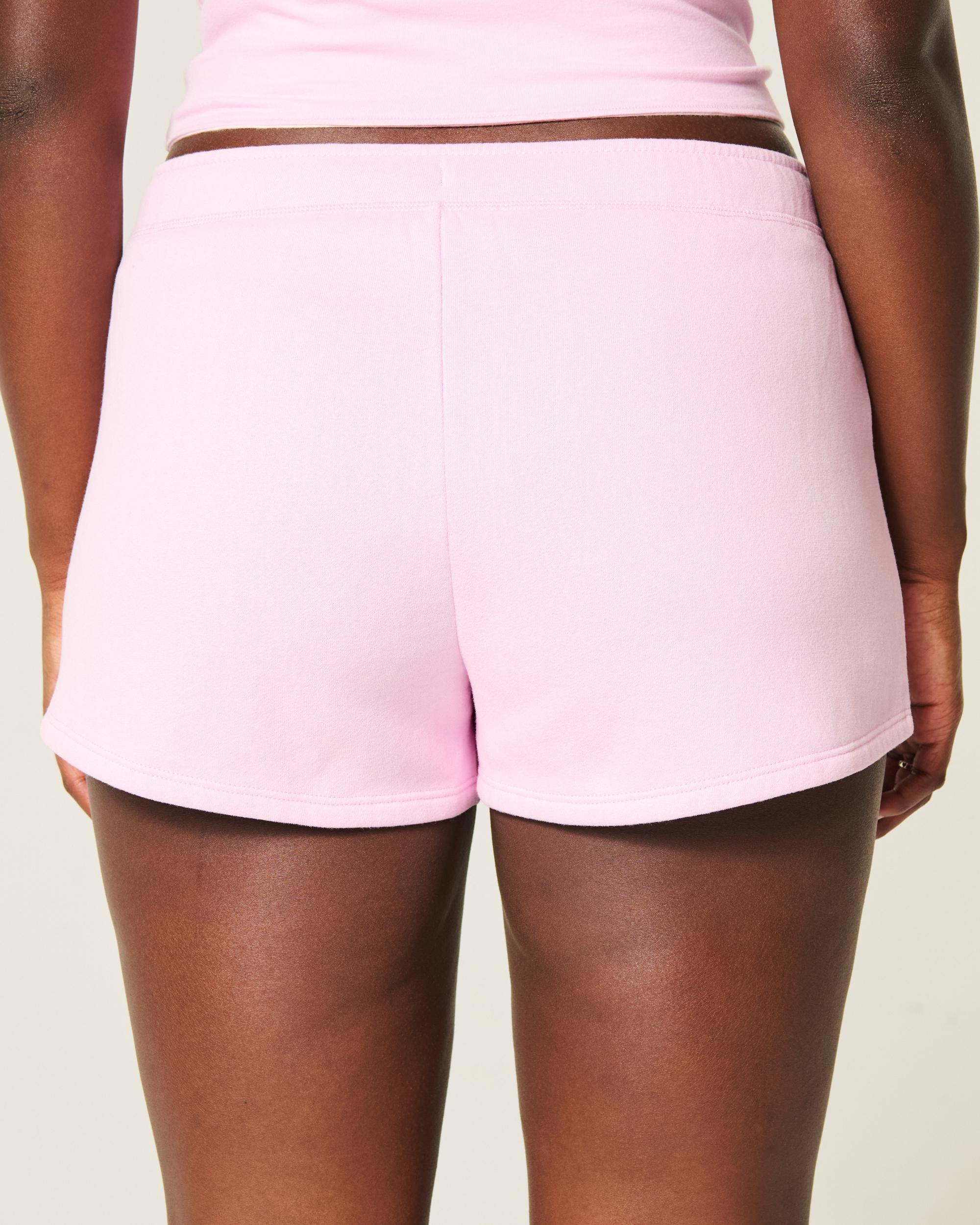 Heart Graphic Fleece Mini Shorts Product Image