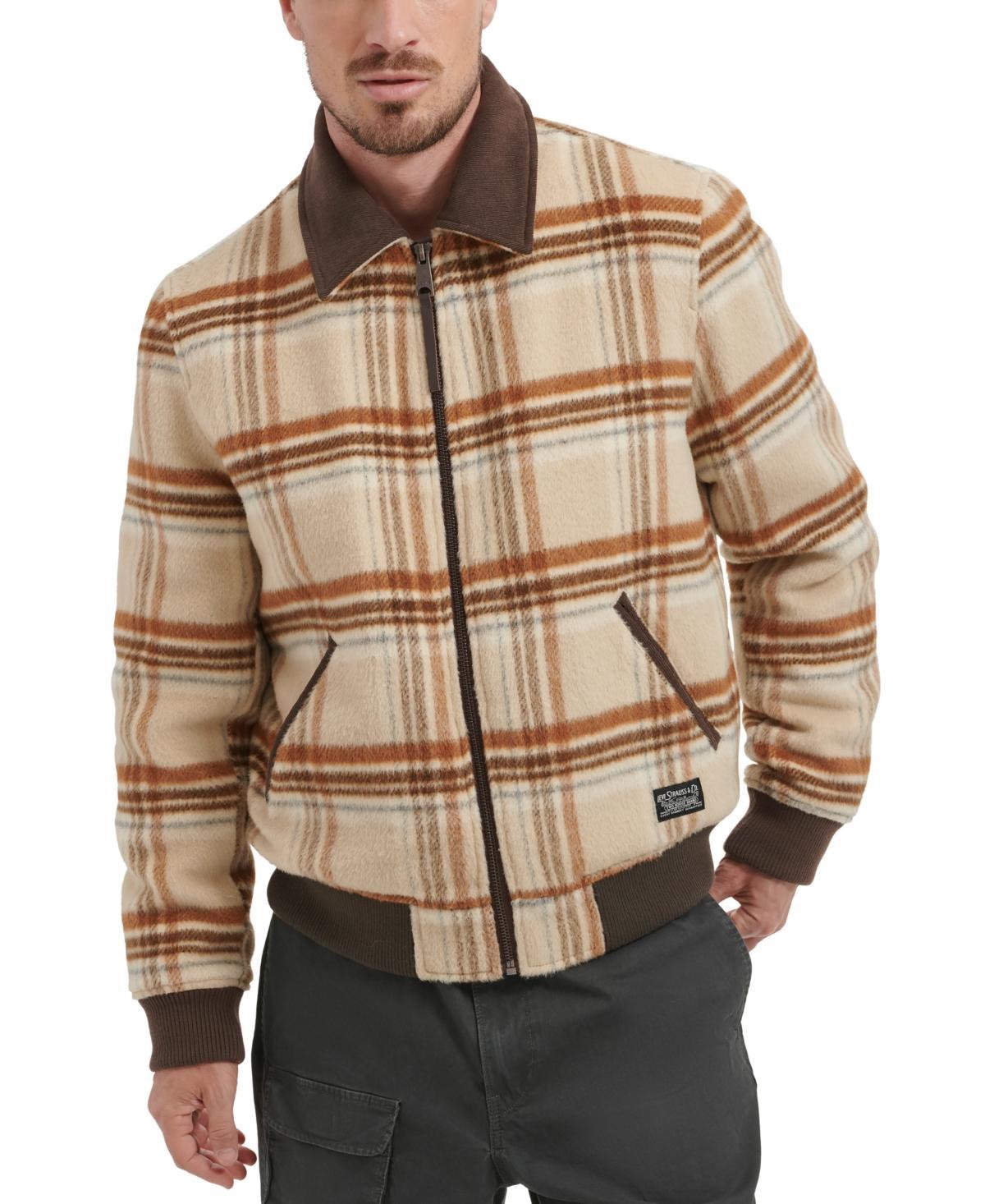 Men's Levi's® Wool Plaid Jacket, Size: Medium, Blue Product Image