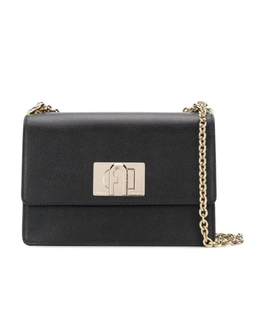 FURLA Monogram Clasp Crossbody Bag In Black Product Image