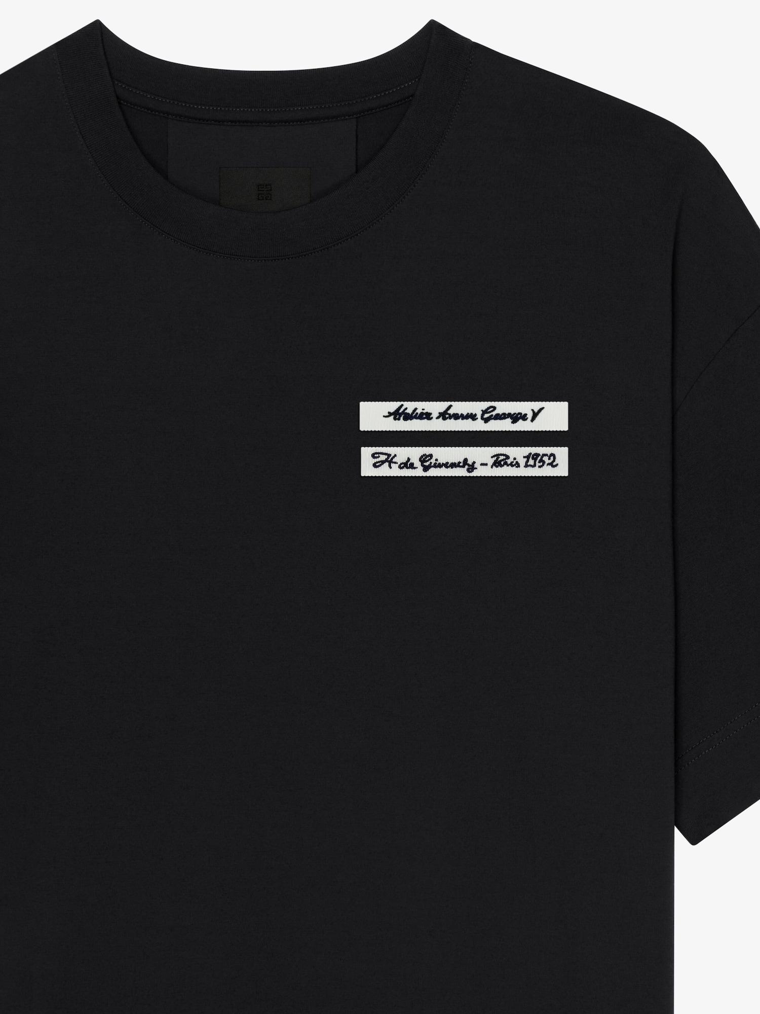 T-shirt in cotton with GIVENCHY gros grain Product Image