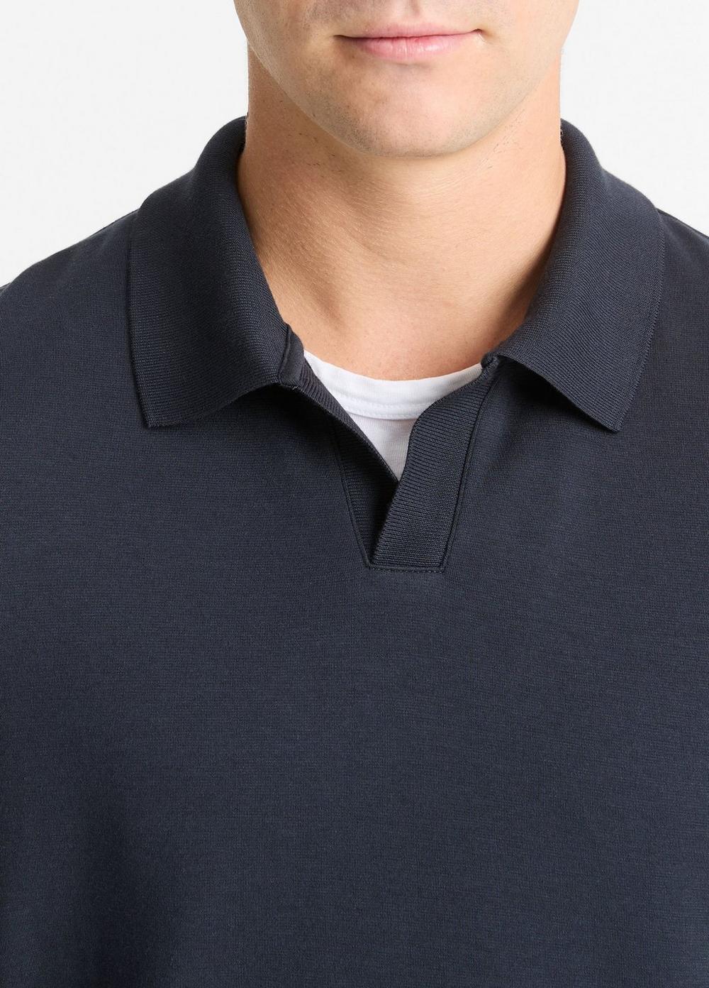 Mens Milano Pima Cotton-Blend Johnny-Collar Shirt, Bone, Size XL Vince Product Image