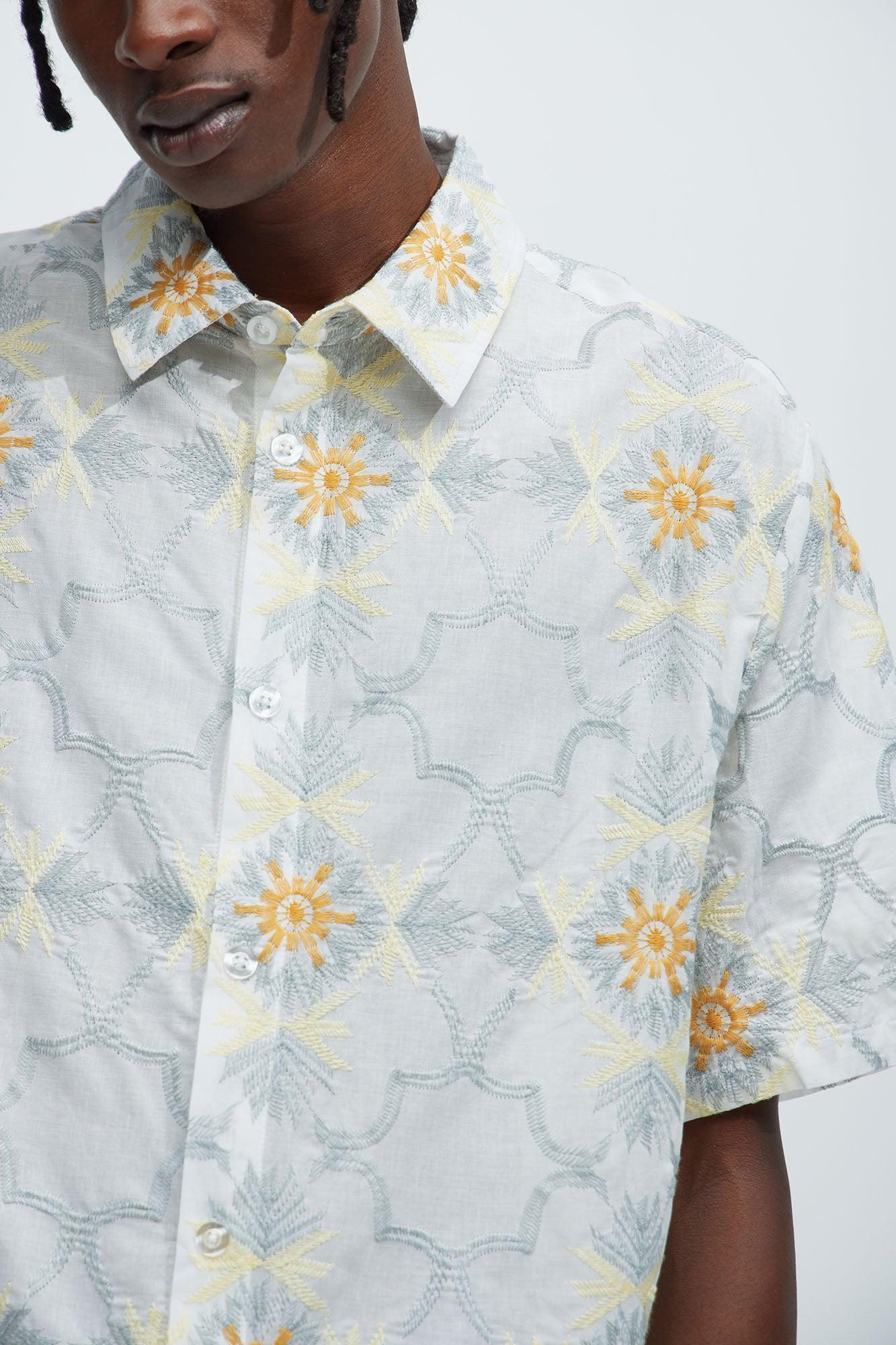 Cerdan Embroidery Shirt - White/combo Product Image