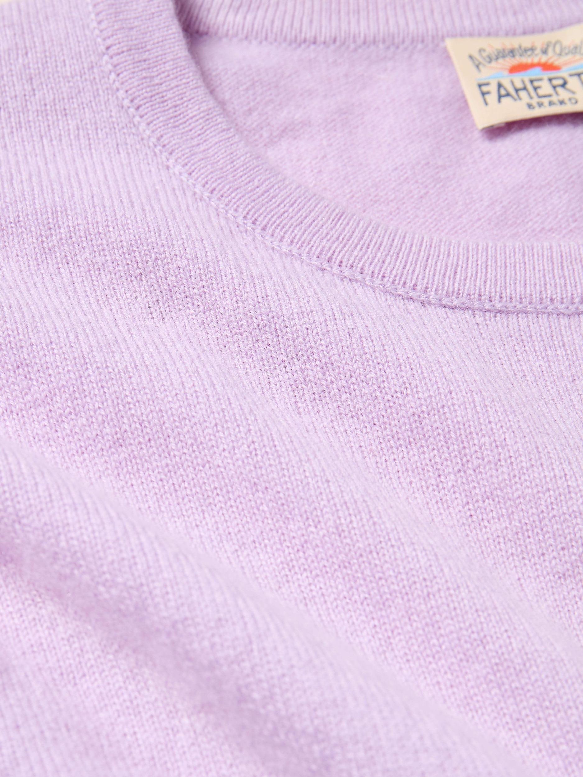 Tropical Cashmere Crewneck Sweater - Coastal Lavender Male Product Image