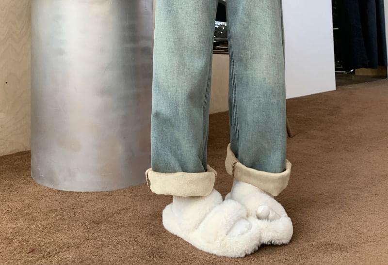 High Rise Washed Wide Leg Jeans Product Image