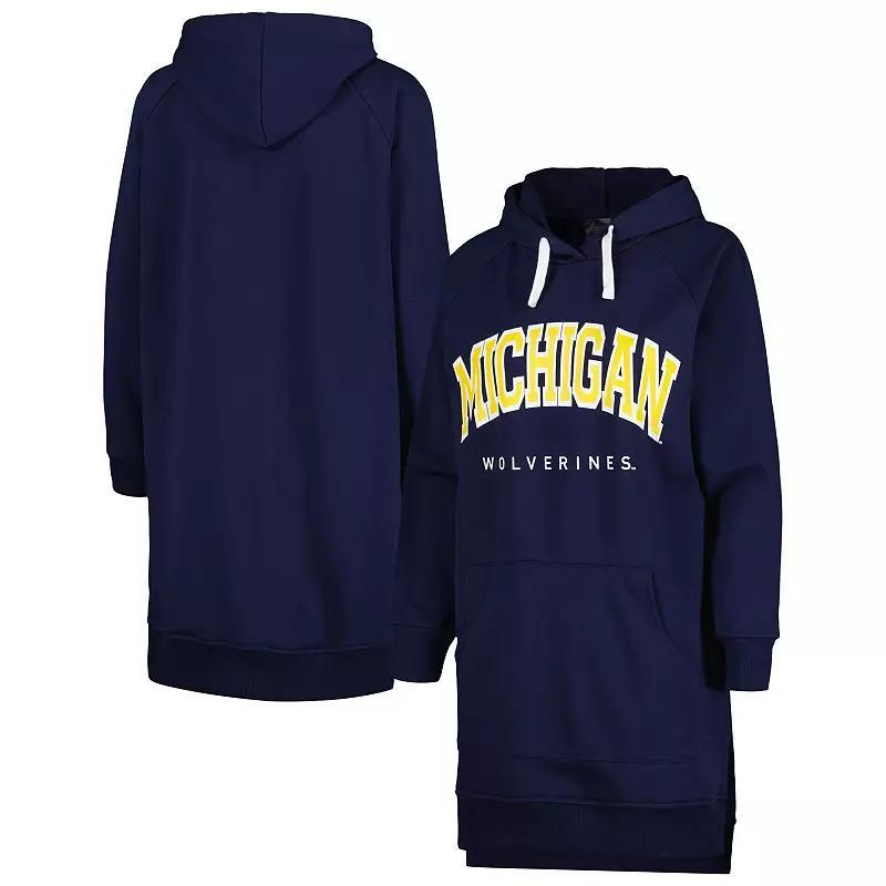 Women's Gameday Couture Navy Michigan Wolverines Take a Knee Raglan Hooded Sweatshirt Dress, Size: Small, Blue Product Image