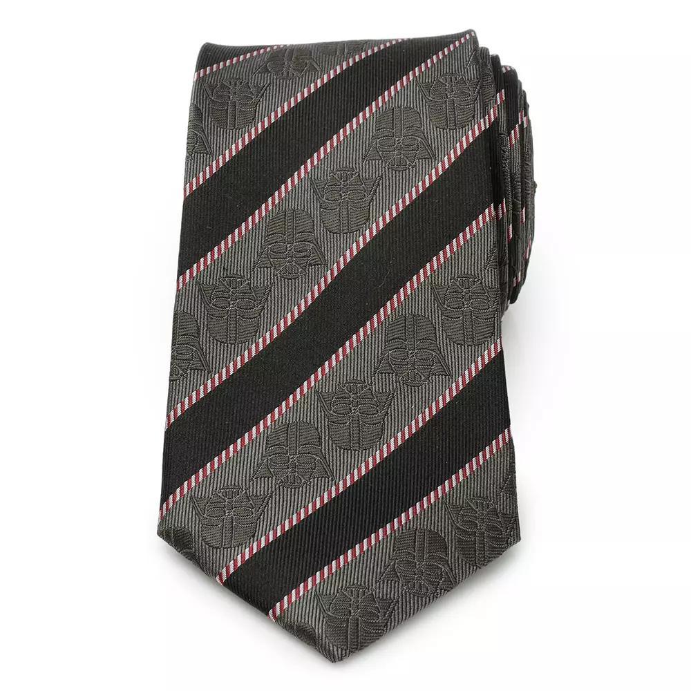 Men's Star Wars Pattern Tie, Vader Black Stripe Product Image