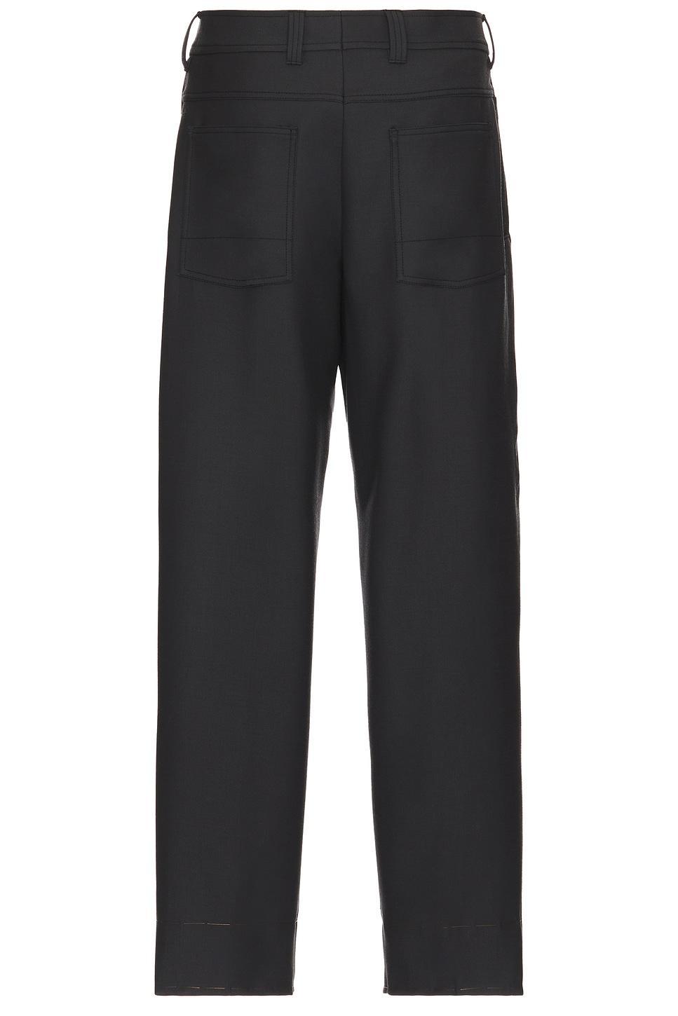 ZEGNA Flat Front 5 Pocket Wool Trousers In Medium Grey Product Image