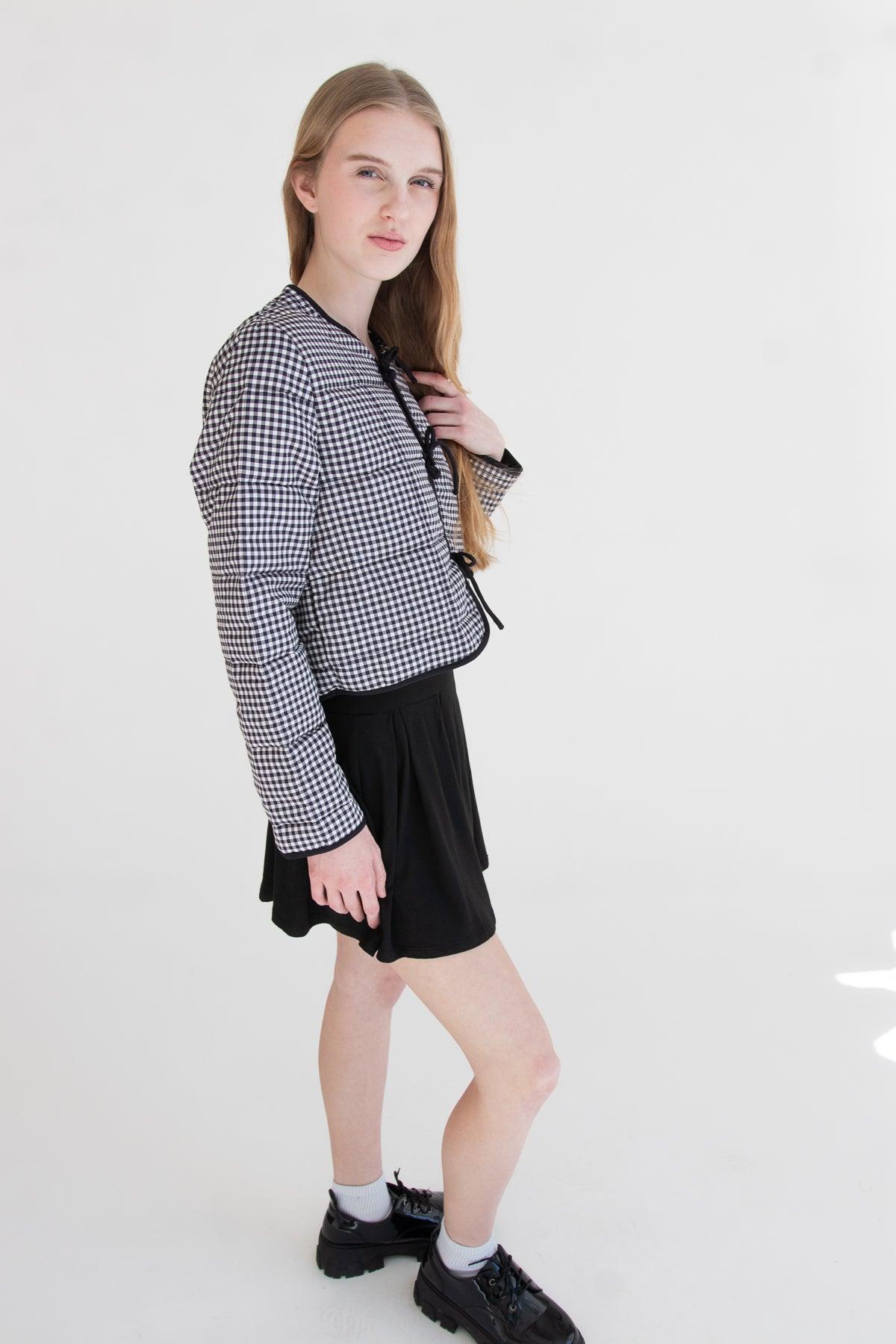 Tie Front Puff Jacket Product Image