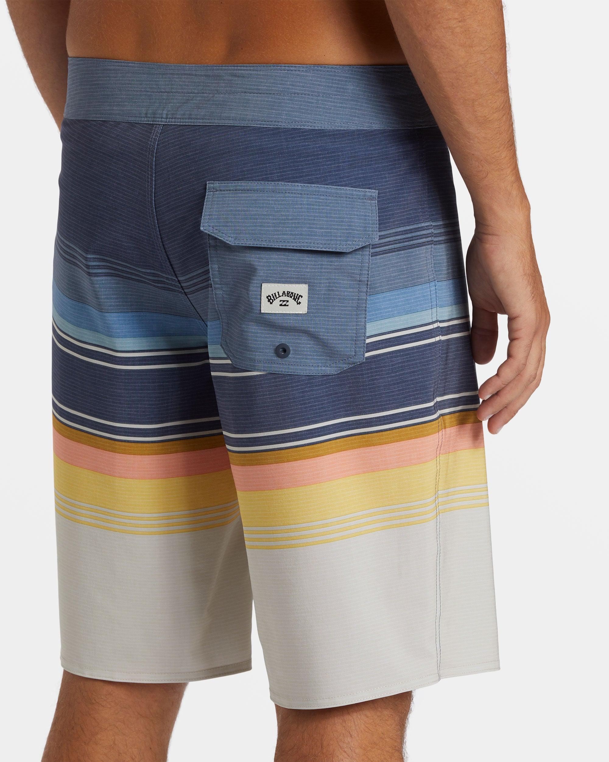 All Day Stripe Pro 20" Boardshorts - Dusty Navy Male Product Image