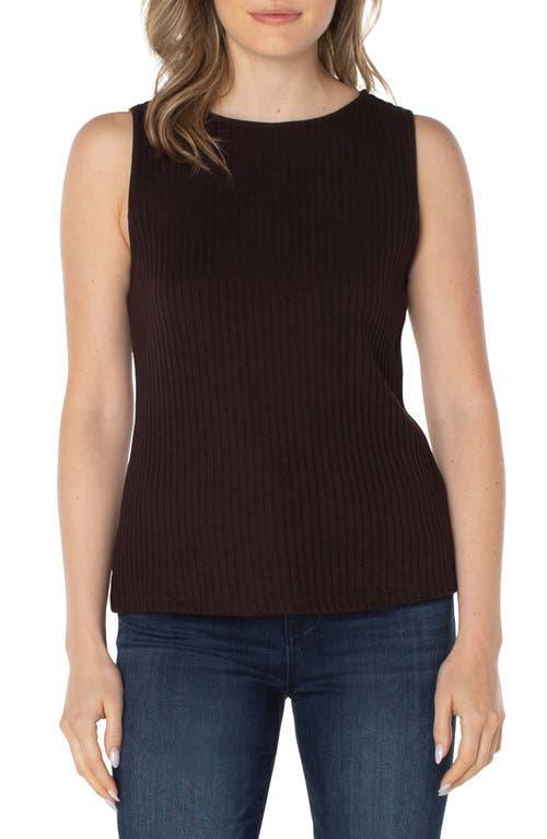 Liverpool Los Angeles Ribbed Knit Boat Neck Tank Top Product Image