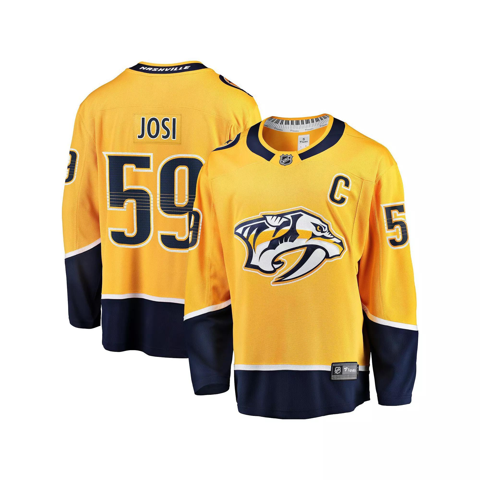 Mens Fanatics Roman Josi Gold Nashville Predators Home Breakaway Jersey Product Image