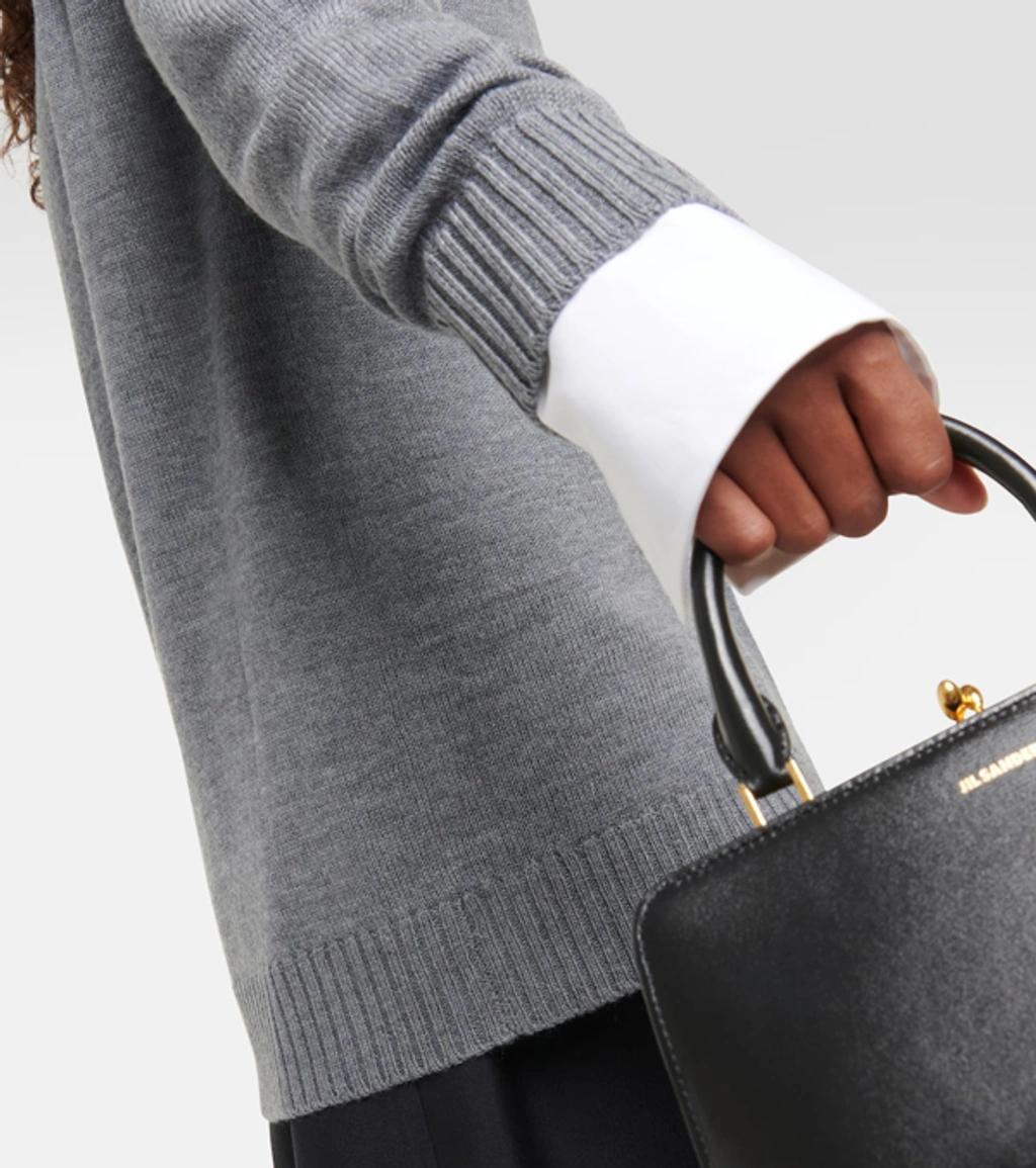 JIL SANDER Wool Cardigan In Grey Product Image