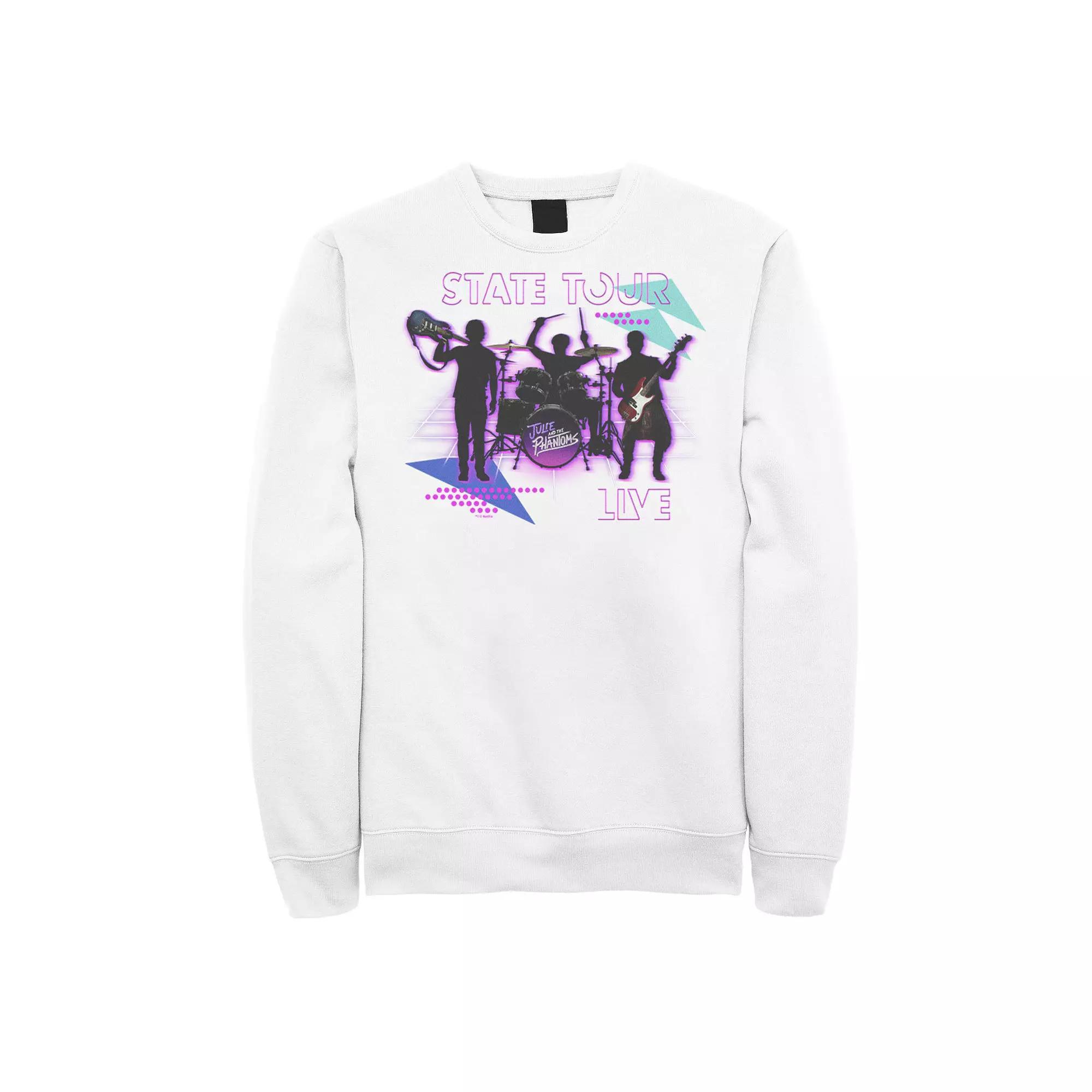 Men's Julie And The Phantoms State Tour Live Sweatshirt, Size: XXL, White Product Image