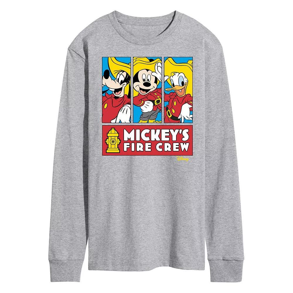 Disney's Mickey Mouse & Friends Men's Fire Crew Long Sleeve Graphic Tee, Size: XL, Black Product Image