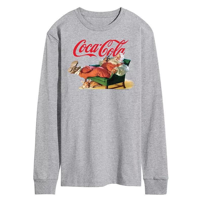 Mens CocaCola Santa Coke Long Sleeve Graphic Tee Product Image