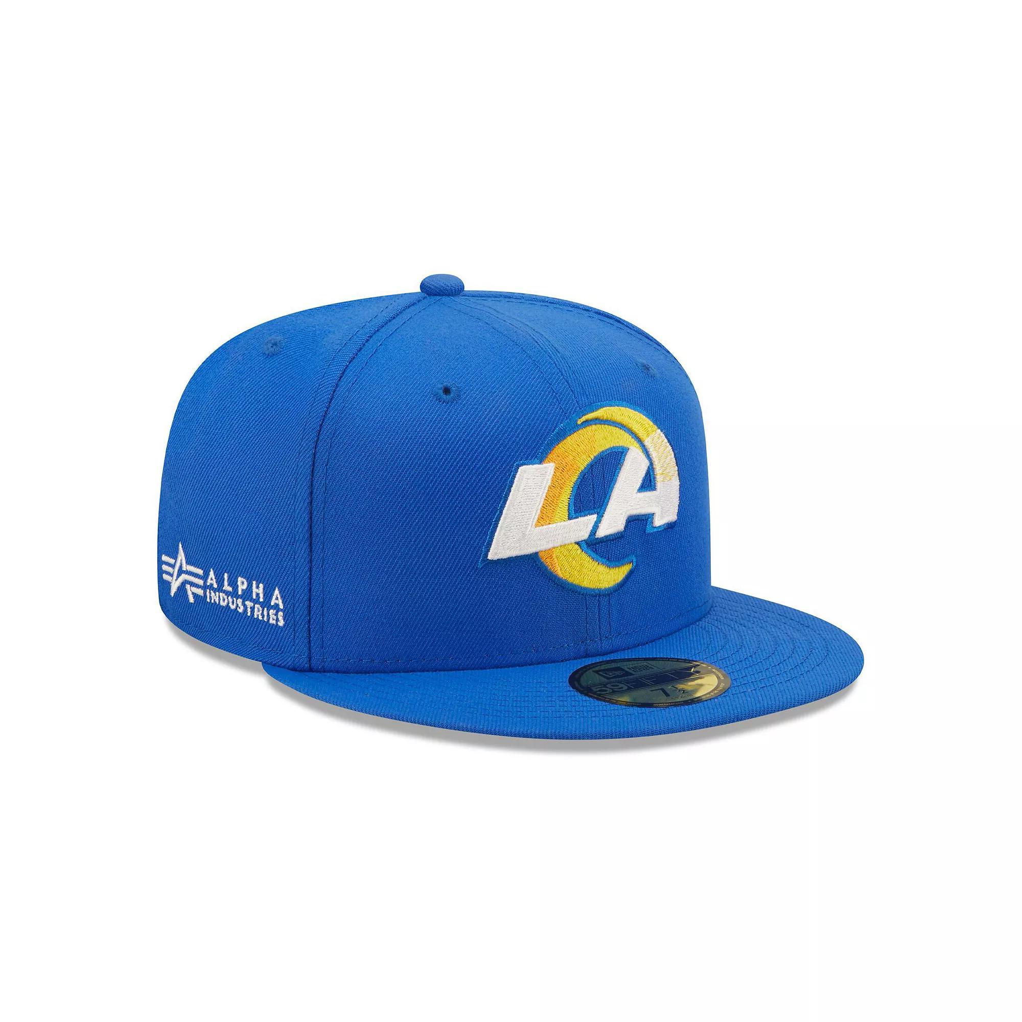 Men's New Era x Alpha Industries Royal Los Angeles Rams Alpha 59FIFTY Fitted Hat, Size: 7 1/2, Blue Product Image