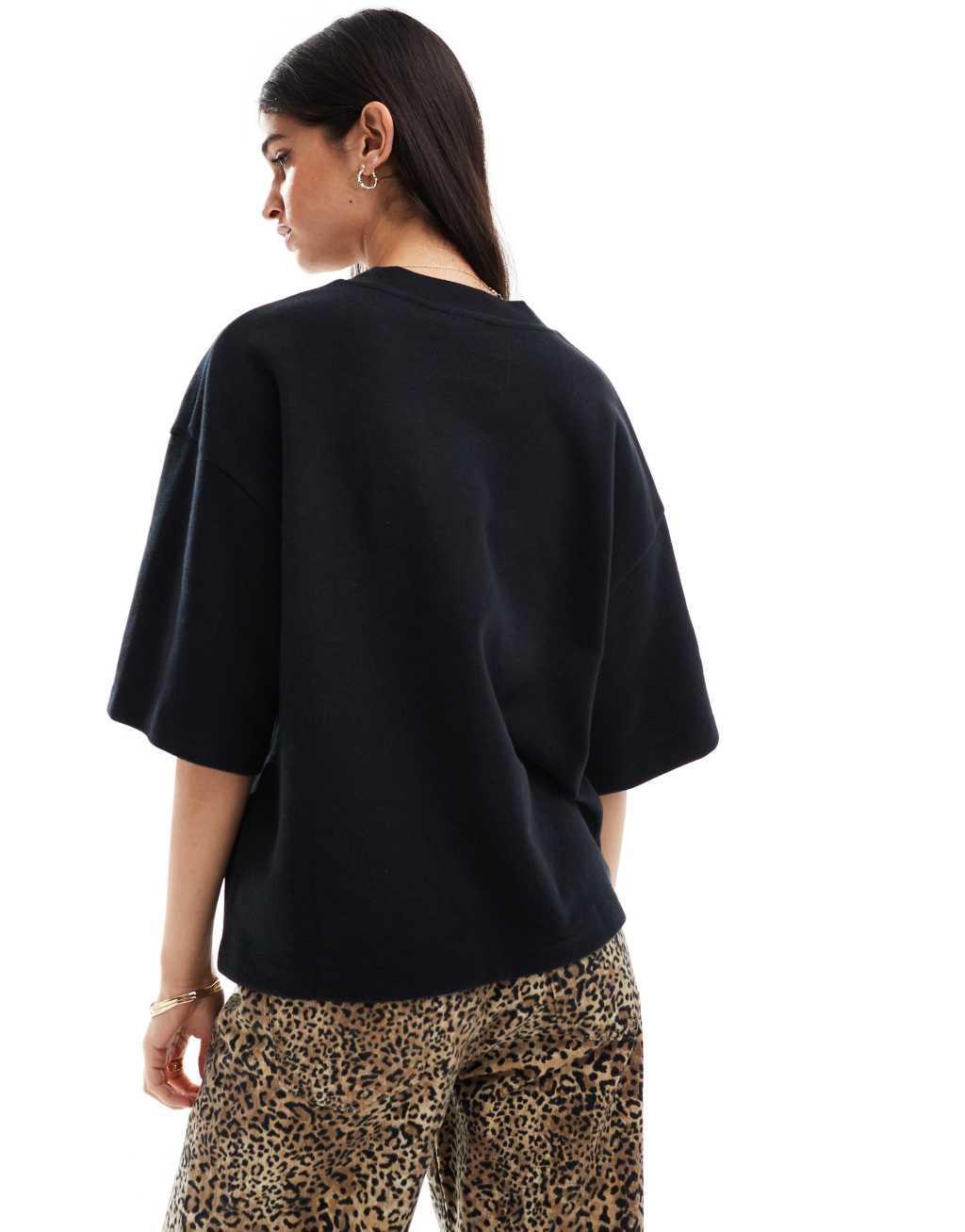 ASOS DESIGN supersoft boxy T-shirt in black Product Image