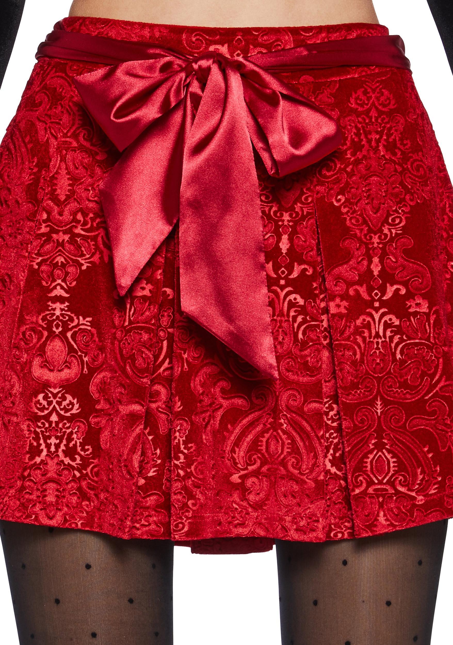 December Dilemma Mini Skirt - Red Baby Product Image