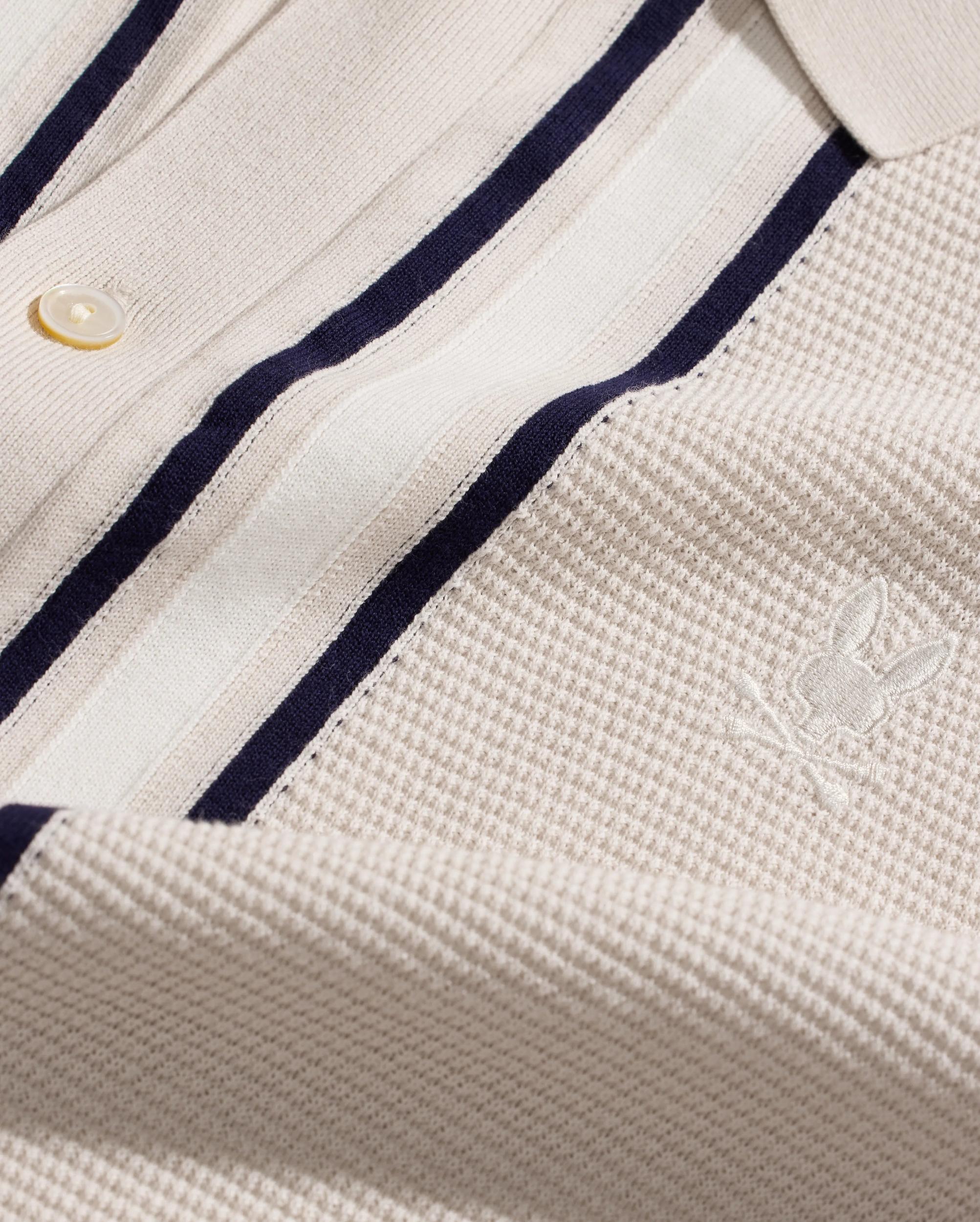 MENS DANNY BORDER STRIPE KNIT SHIRT - MT0400053 Product Image