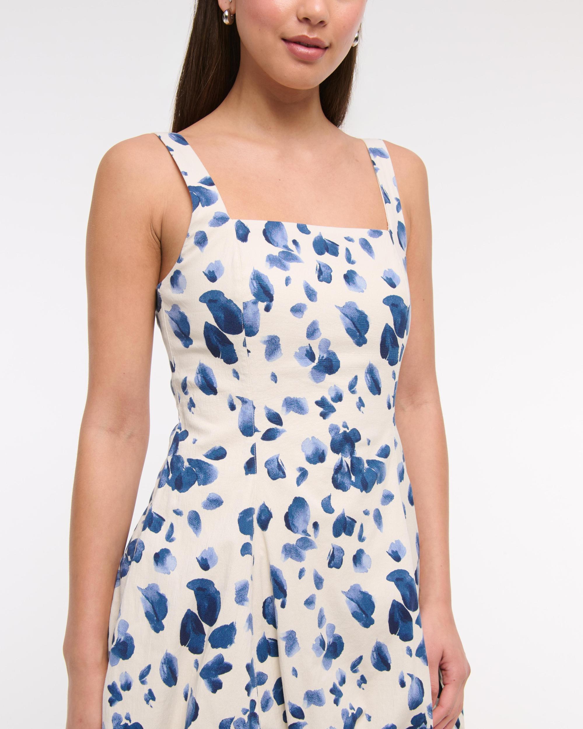 The A&F Mila Bubble Hem Mini Dress Product Image