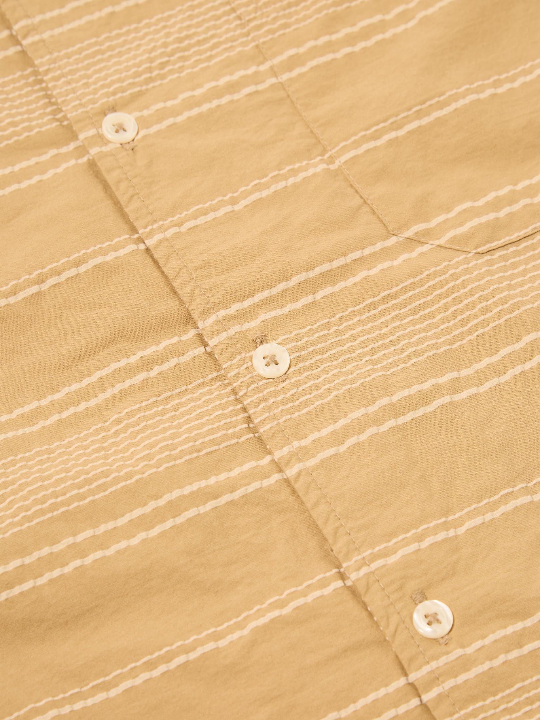 Sand Textured Stripe Minari Shirt Product Image